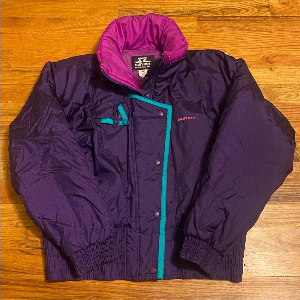 Awesome Sunice Vintage Women’s Ski Jacket Purple Sheen Size 10 EUC